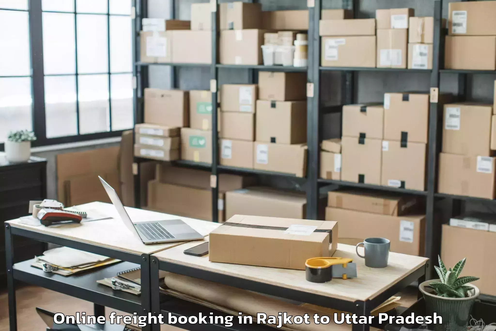 Expert Rajkot to Maharaganj Online Freight Booking